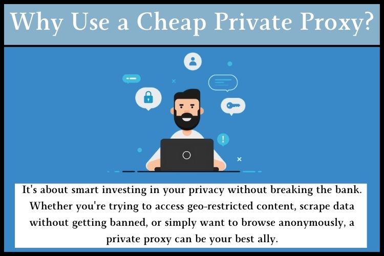 A private proxy acts as an intermediary between you and the internet.