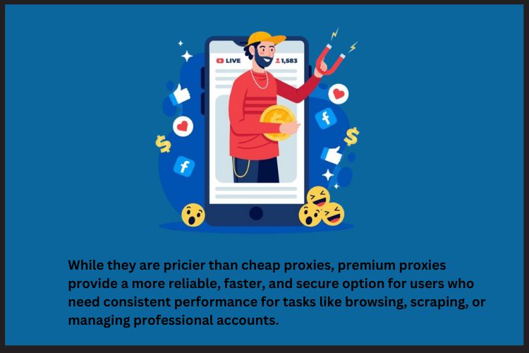 Cheap social media proxies are typically low-cost proxies that are used mainly for managing multiple social media accounts or accessing social media sites.